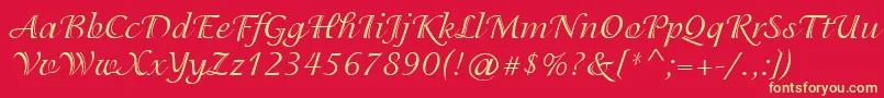 PgIsadoraCyrProRegular Font – Yellow Fonts on Red Background