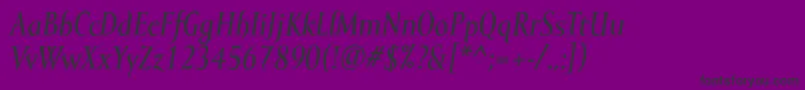 Шрифт MramorlightBolditalic – чёрные шрифты на фиолетовом фоне