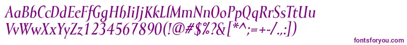 MramorlightBolditalic Font – Purple Fonts on White Background