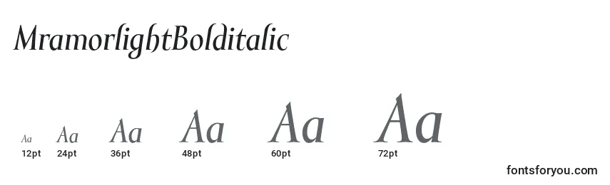 MramorlightBolditalic Font Sizes