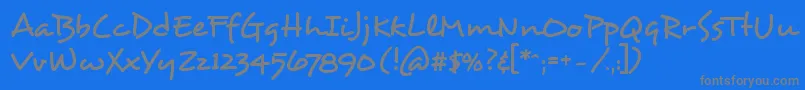 Desyrel ffy Font – Gray Fonts on Blue Background