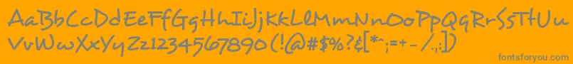 Desyrel ffy Font – Gray Fonts on Orange Background