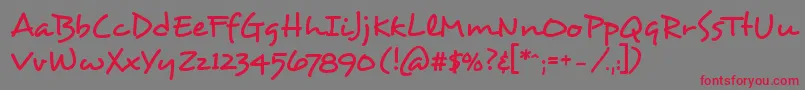 Desyrel ffy Font – Red Fonts on Gray Background