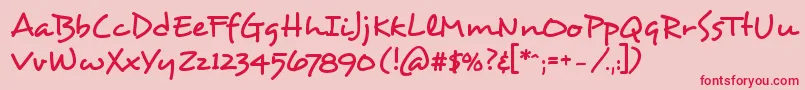 Desyrel ffy Font – Red Fonts on Pink Background