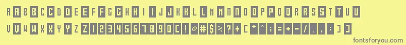 Gameshow Font – Gray Fonts on Yellow Background