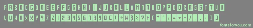 Gameshow Font – Green Fonts on Gray Background