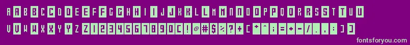 Gameshow Font – Green Fonts on Purple Background