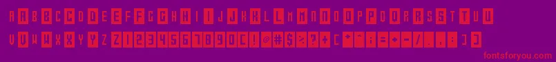 Gameshow Font – Red Fonts on Purple Background