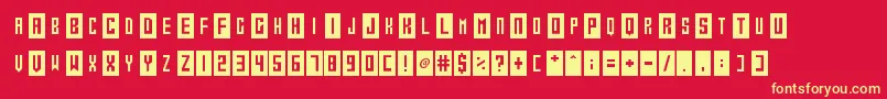 Gameshow Font – Yellow Fonts on Red Background