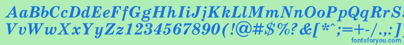 Scb76Ac Font – Blue Fonts on Green Background