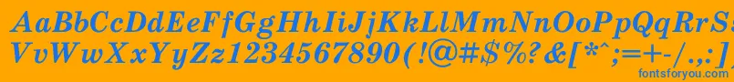 Scb76Ac Font – Blue Fonts on Orange Background