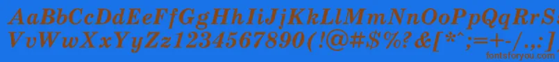 Шрифт Scb76Ac – коричневые шрифты на синем фоне