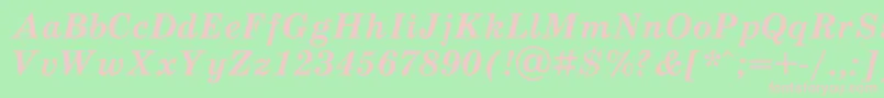 Scb76Ac Font – Pink Fonts on Green Background