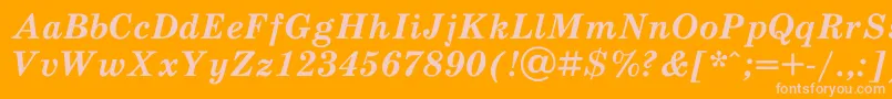 Scb76Ac Font – Pink Fonts on Orange Background