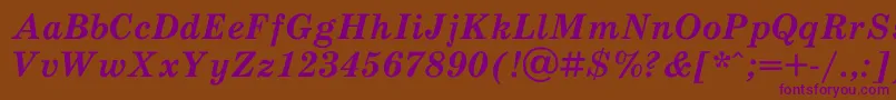 Scb76Ac Font – Purple Fonts on Brown Background