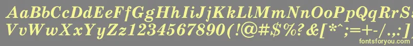 Scb76Ac Font – Yellow Fonts on Gray Background