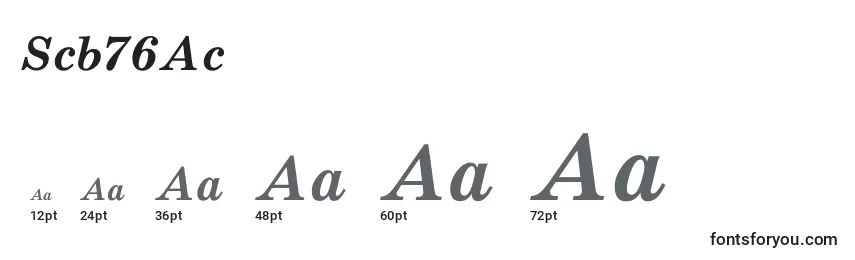 Scb76Ac Font Sizes