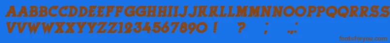 Шрифт HerneBoldItalic – коричневые шрифты на синем фоне
