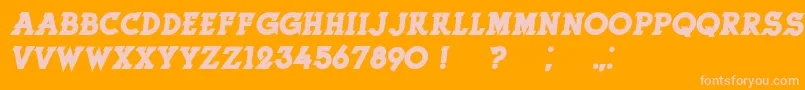 フォントHerneBoldItalic – オレンジの背景にピンクのフォント