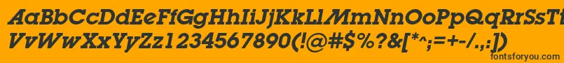 LugabookadcBolditalic Font – Black Fonts on Orange Background