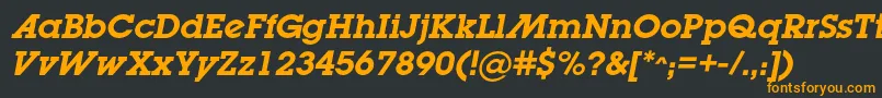 LugabookadcBolditalic Font – Orange Fonts on Black Background