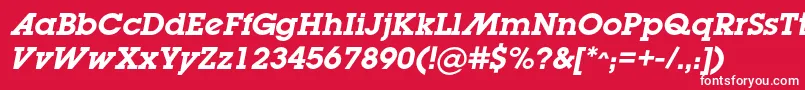 LugabookadcBolditalic Font – White Fonts on Red Background