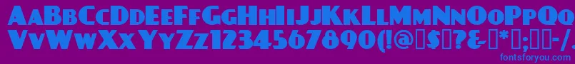 Daypbl Font – Blue Fonts on Purple Background