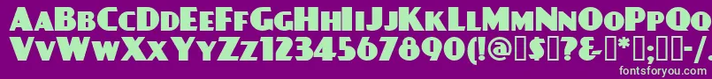 Daypbl Font – Green Fonts on Purple Background