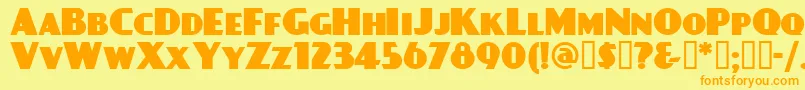 Daypbl Font – Orange Fonts on Yellow Background