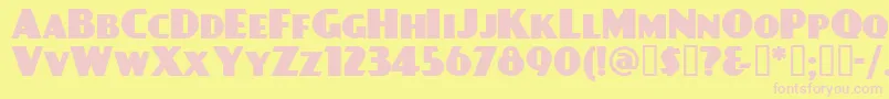 Daypbl Font – Pink Fonts on Yellow Background