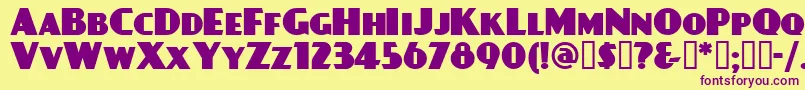 Daypbl Font – Purple Fonts on Yellow Background