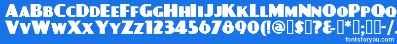 フォントDaypbl – 青い背景に白い文字