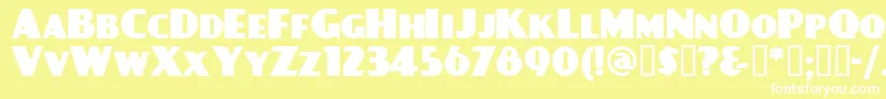 Daypbl Font – White Fonts on Yellow Background