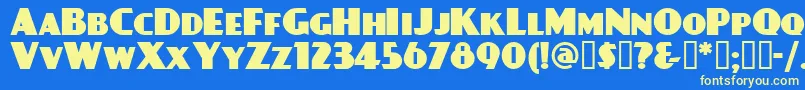 Daypbl Font – Yellow Fonts on Blue Background