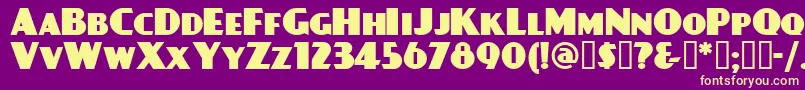 Daypbl Font – Yellow Fonts on Purple Background