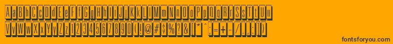 FrameworkRegular Font – Black Fonts on Orange Background