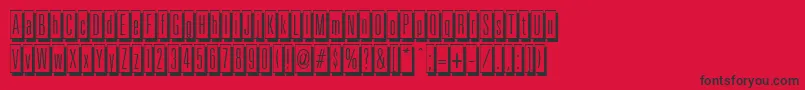 フォントFrameworkRegular – 赤い背景に黒い文字