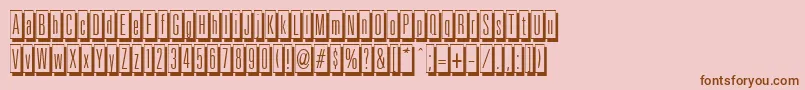 FrameworkRegular Font – Brown Fonts on Pink Background