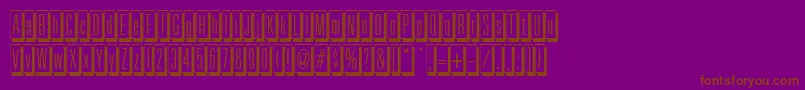 FrameworkRegular Font – Brown Fonts on Purple Background