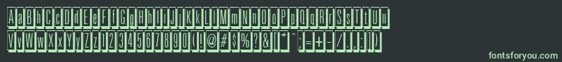 FrameworkRegular-Schriftart – Grüne Schriften auf schwarzem Hintergrund