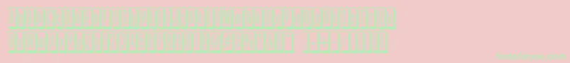FrameworkRegular-Schriftart – Grüne Schriften auf rosa Hintergrund
