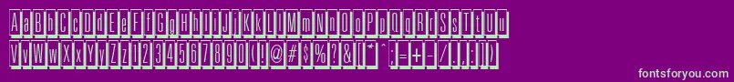 Шрифт FrameworkRegular – зелёные шрифты на фиолетовом фоне