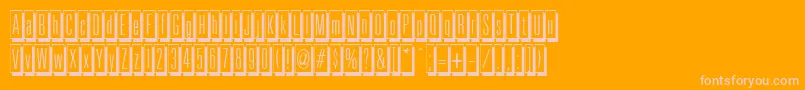 FrameworkRegular-Schriftart – Rosa Schriften auf orangefarbenem Hintergrund