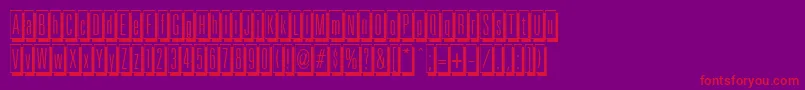 FrameworkRegular Font – Red Fonts on Purple Background