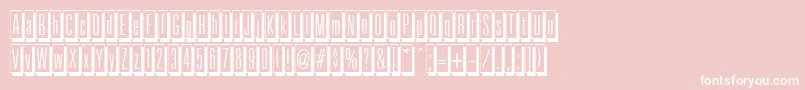フォントFrameworkRegular – ピンクの背景に白い文字