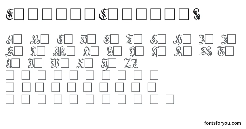 Czcionka ElegantCapitals – alfabet, cyfry, specjalne znaki