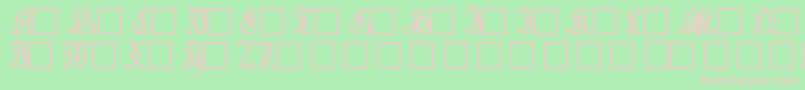 ElegantCapitals Font – Pink Fonts on Green Background