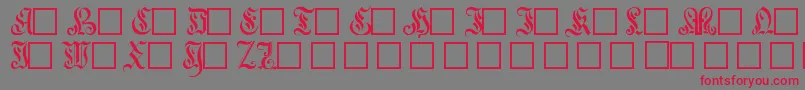 フォントElegantCapitals – 赤い文字の灰色の背景