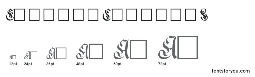 ElegantCapitals Font Sizes