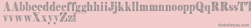 PrymaDemo Font – Gray Fonts on Pink Background